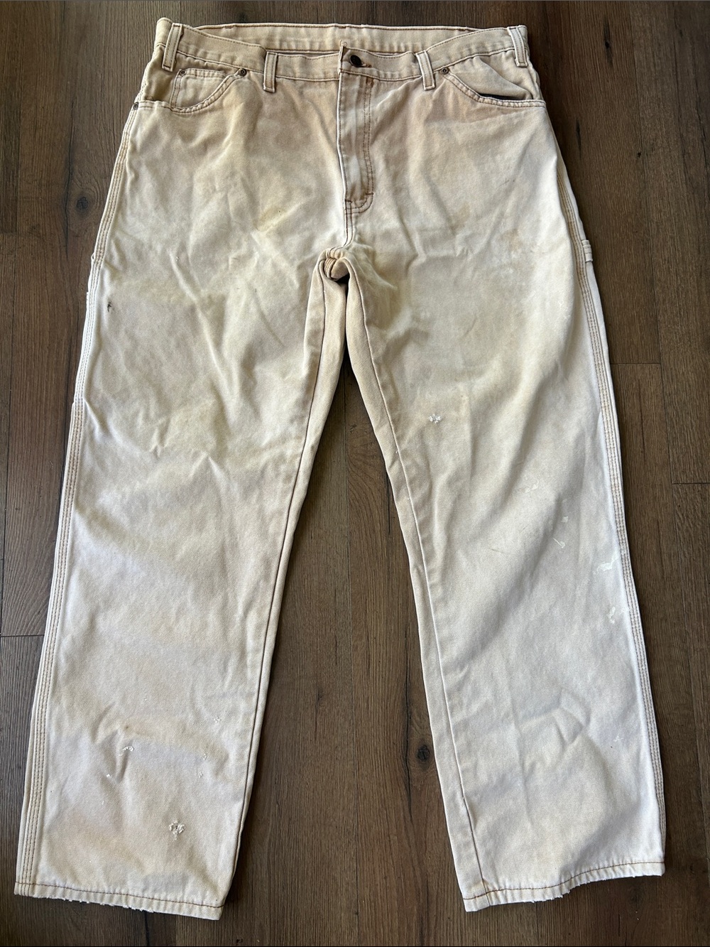Dickies Vintage Men's Tan Cargo Work Pants !! 38x32